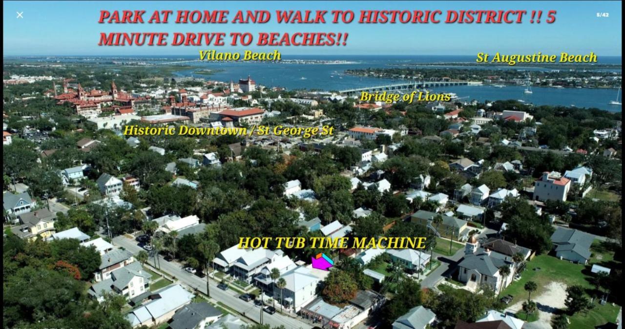 Hot Tub- 80'S Arcade- Pool Table- Historic Downtown- 7 Car Parking Villa St. Augustine Exteriör bild